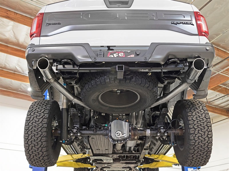 Load image into Gallery viewer, aFe MACHForce XP Exhaust Cat-Back SS-409 2017 Ford F-150 Raptor V6-3.5L (tt) w/ Polished Tips
