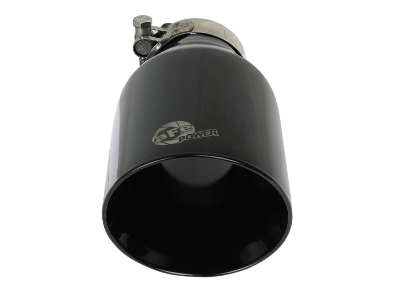 Load image into Gallery viewer, aFe MACH Force-Xp 409 SS Clamp-On Exhaust Tip 2.5in. Inlet / 4.5in. Outlet / 9in. L - Black
