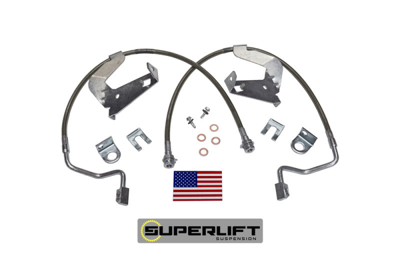 Load image into Gallery viewer, Superlift 08-10 Ford F-250/F-350 w/ 2-4in Lift Kit (Pair) Bullet Proof Brake Hoses
