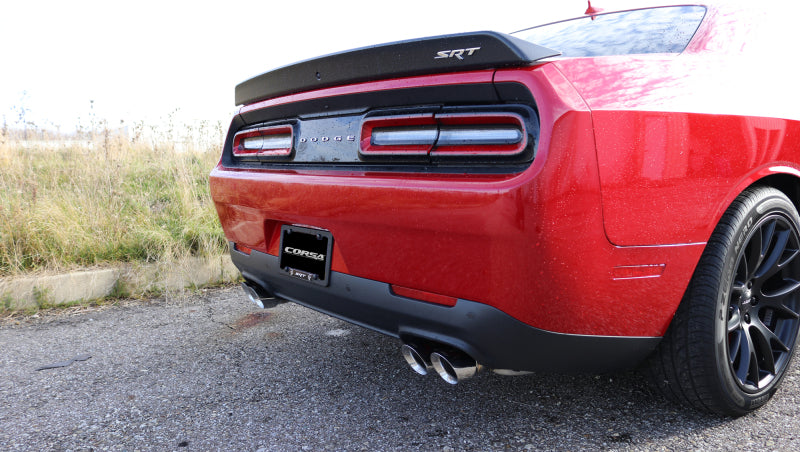 Load image into Gallery viewer, Corsa 2015-2023 Dodge Challenger Hellcat Dual Rear Exit Sport Exhaust w/ 3.5in Polished Tips
