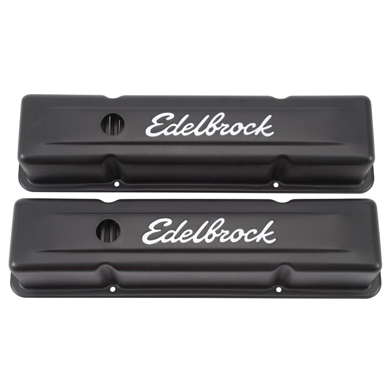 Load image into Gallery viewer, Edelbrock Valve Cover Signature Series Chevrolet 1959-1986 262-400 CI V8 Tall Black
