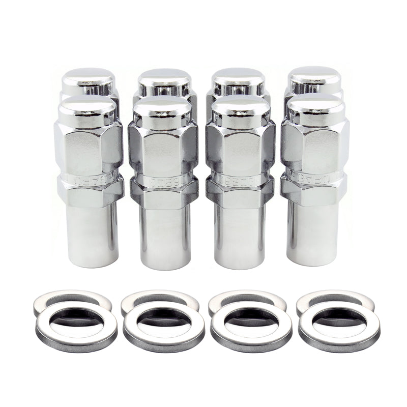 Load image into Gallery viewer, McGard Hex Lug Nut (Long Shank - 1in. / Duplex) - 9/16-18 / 7/8 Hex / 2.425in. L (8-Pack) - Chrome
