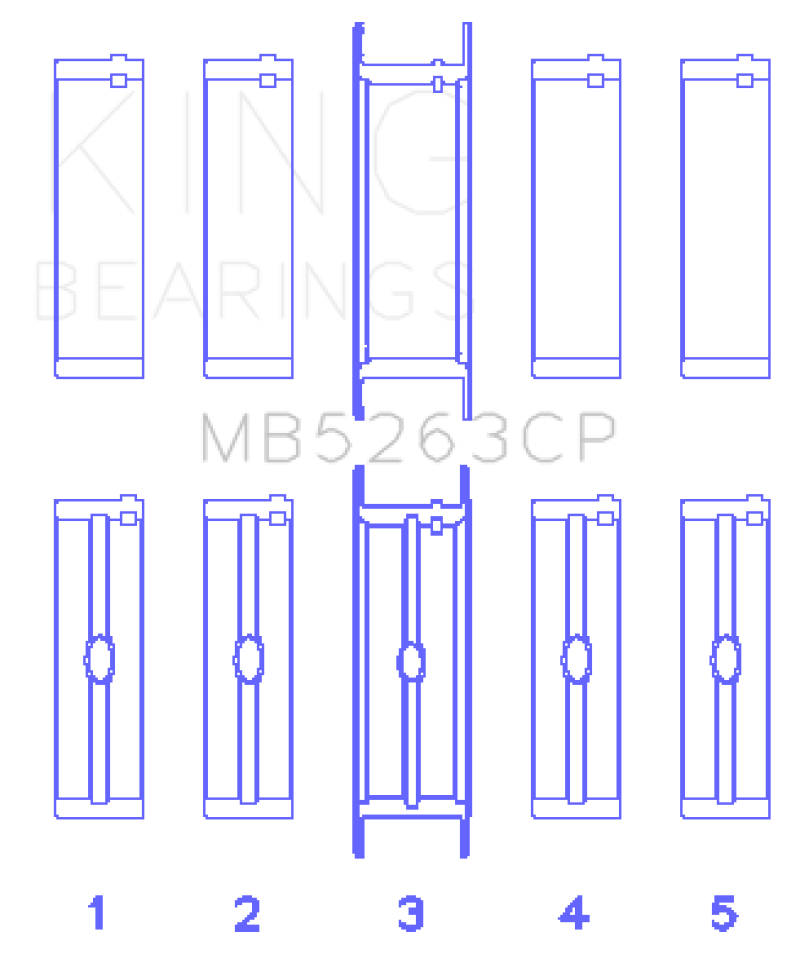 Load image into Gallery viewer, King Engine Bearings 00-03 Ford F-650/F-750 T444E (Size STD) Crankshaft Main Bearing Set
