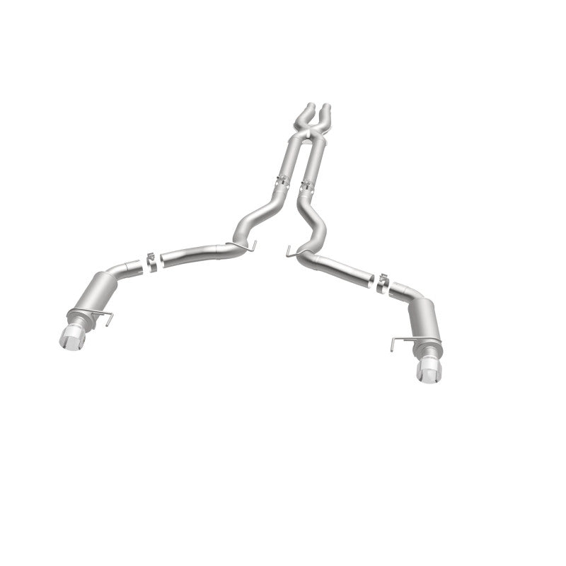 Load image into Gallery viewer, MagnaFlow Cat Back, SS, 3in, Competition, Dual Split Polished 4.5in Tips 2015 Ford Mustang GT V8 5.0
