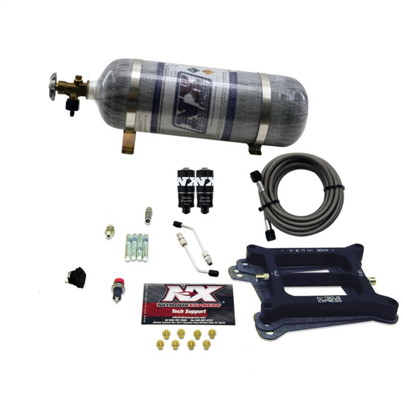 Load image into Gallery viewer, Nitrous Express 4150 Hitman 4-BBL Nitrous Kit (100-200HP) w/Composite Bottle
