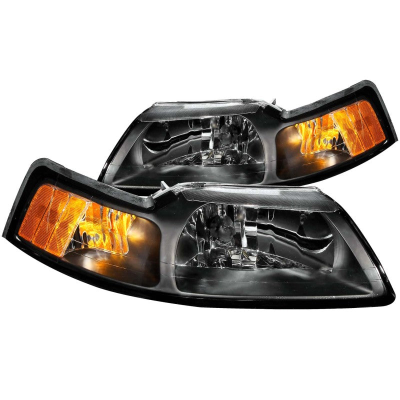 Load image into Gallery viewer, ANZO 1999-2004 Ford Mustang Crystal Headlights Black
