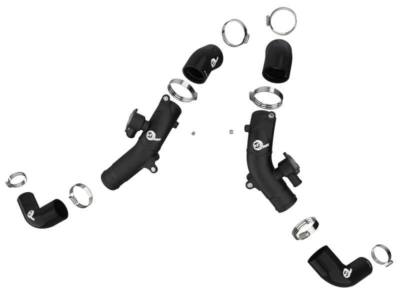 Load image into Gallery viewer, aFe 2022 Toyota Tundra V6-3.5L (tt) BladeRunner 2.5in Aluminum Hot Charge Pipe - Black
