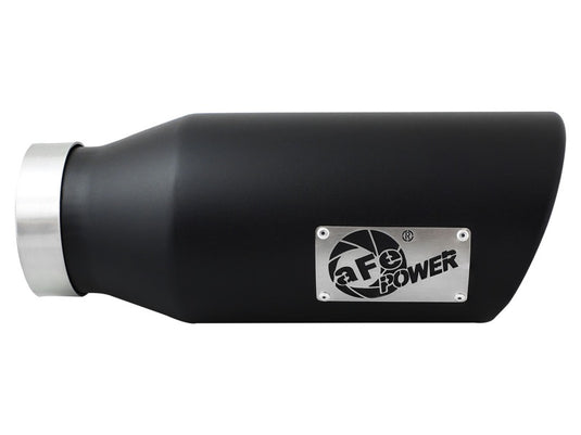 aFe Diesel Exhaust Tip Bolt On Black 4in Inlet x 6in Outlet x 15in