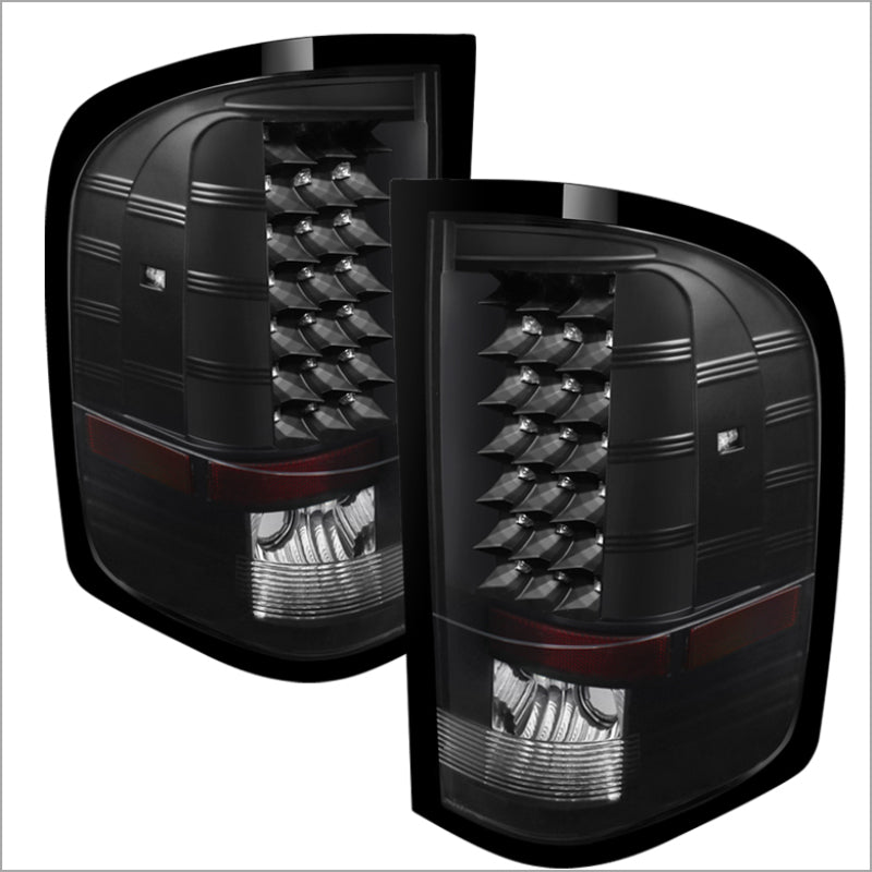 Load image into Gallery viewer, xTune Chevy Silverado 07-13 LED Tail Lights Black ALT-JH-CS07-LED-BK
