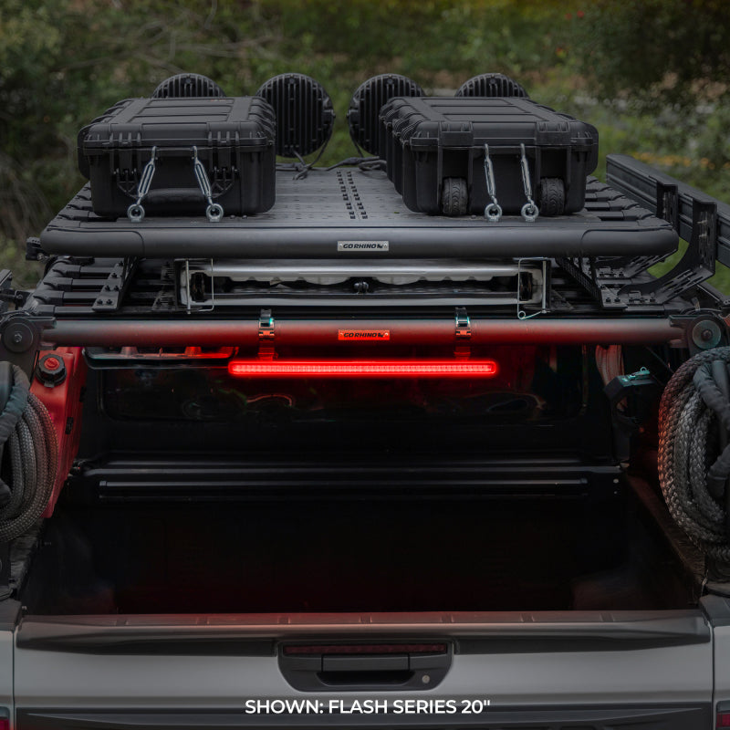 Load image into Gallery viewer, Go Rhino Xplor Flash Series Sgl Multi Function LED Light Bar (Track Mount) 30in. - Blk
