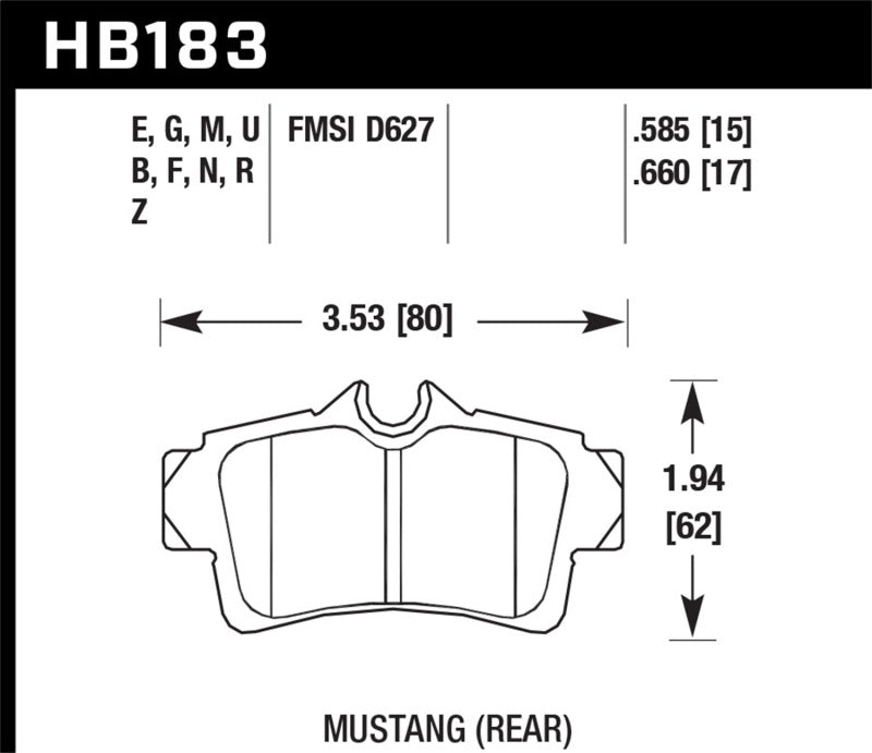Load image into Gallery viewer, Hawk 94-04 Ford Mustang Performance Ceramic Street Rear Brake Pads
