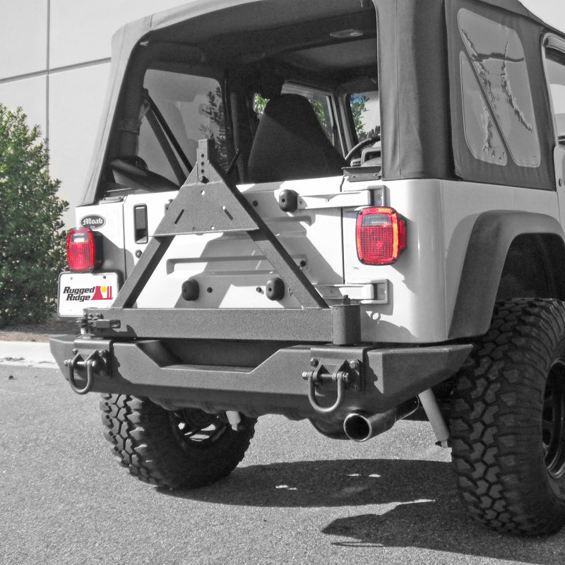 Load image into Gallery viewer, Rugged Ridge Tire Carrier XHD Rear Bumper 76-06 Jeep CJ / Jeep Wrangler
