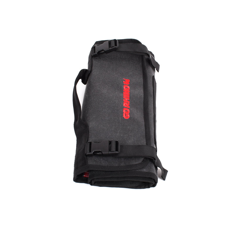 Load image into Gallery viewer, Go Rhino XVenture Gear First Aid Roll - Large (5x5in. Closed) 12oz Waxed Canvas - Black
