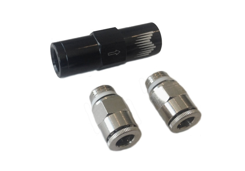 Load image into Gallery viewer, Snow Performance High Flow 7PSI Crack Pressure Check Valve Quick-Connect Fittings (1/4in Tubing)
