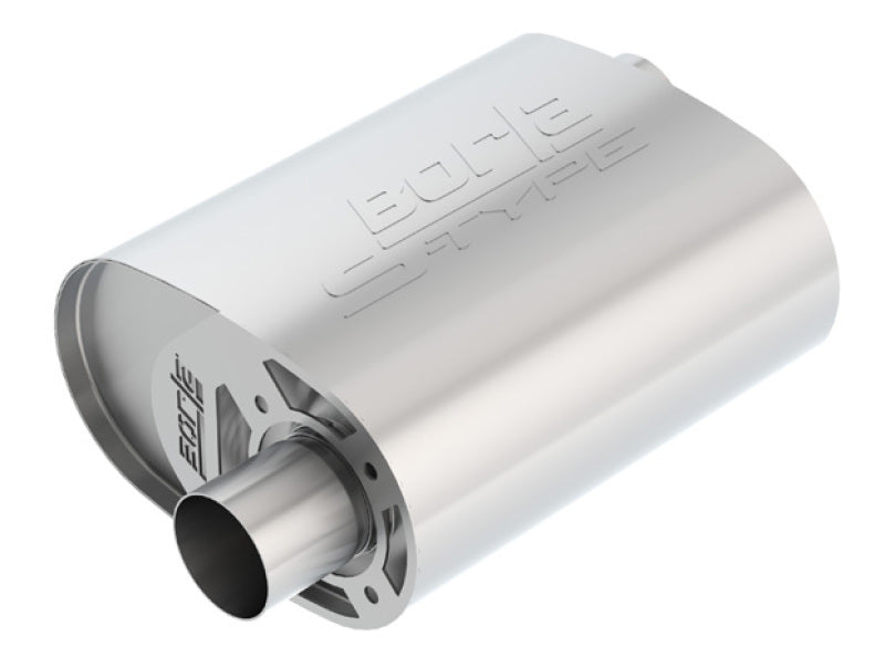 Load image into Gallery viewer, Borla CrateMuffler Ford Coyote 2.5 inch Offset/Offset 12in x 6in x 10.34in S-Type Oval Muffler
