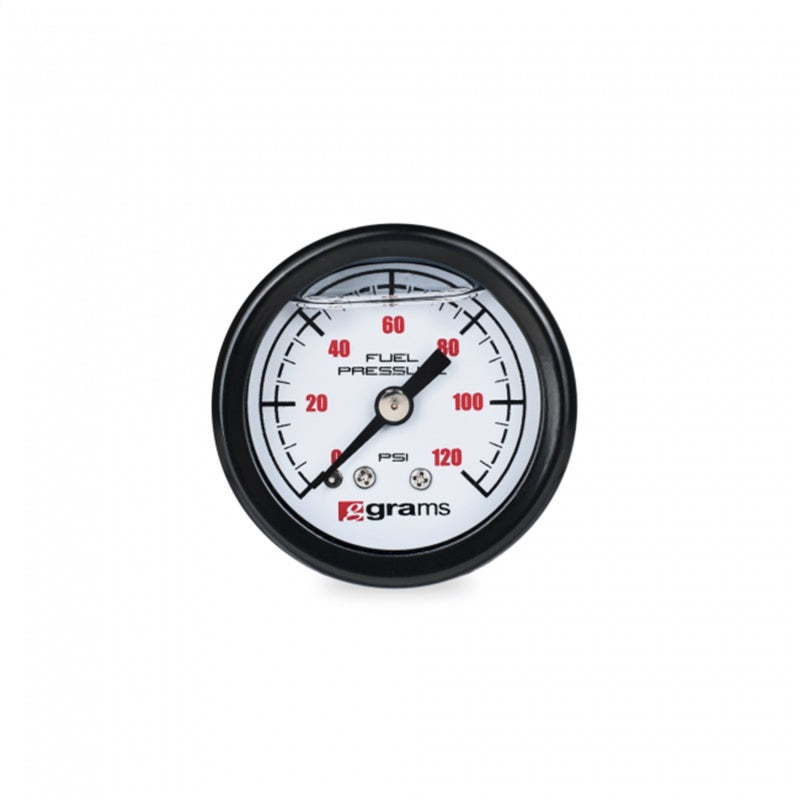 Load image into Gallery viewer, Grams Performance Universal 0-120 PSI Fuel Pressure Gauge - White Face

