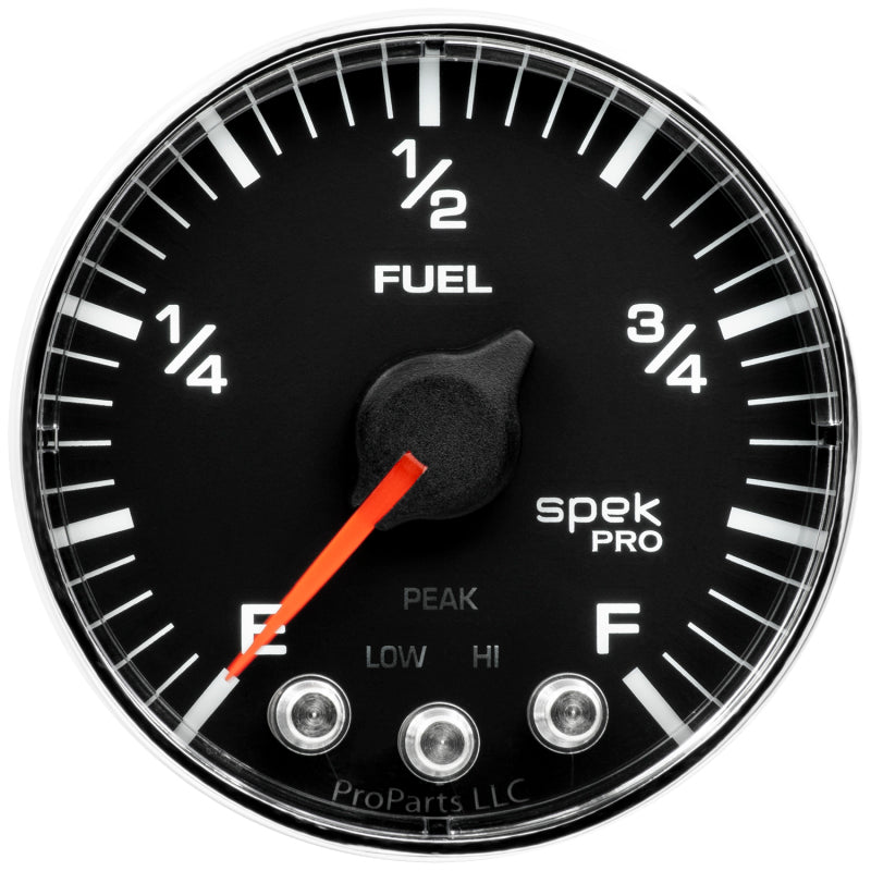 Load image into Gallery viewer, Autometer Spek-Pro Gauge Fuel Level 2 1/16in 0-270 Programmable Blk/Chrm
