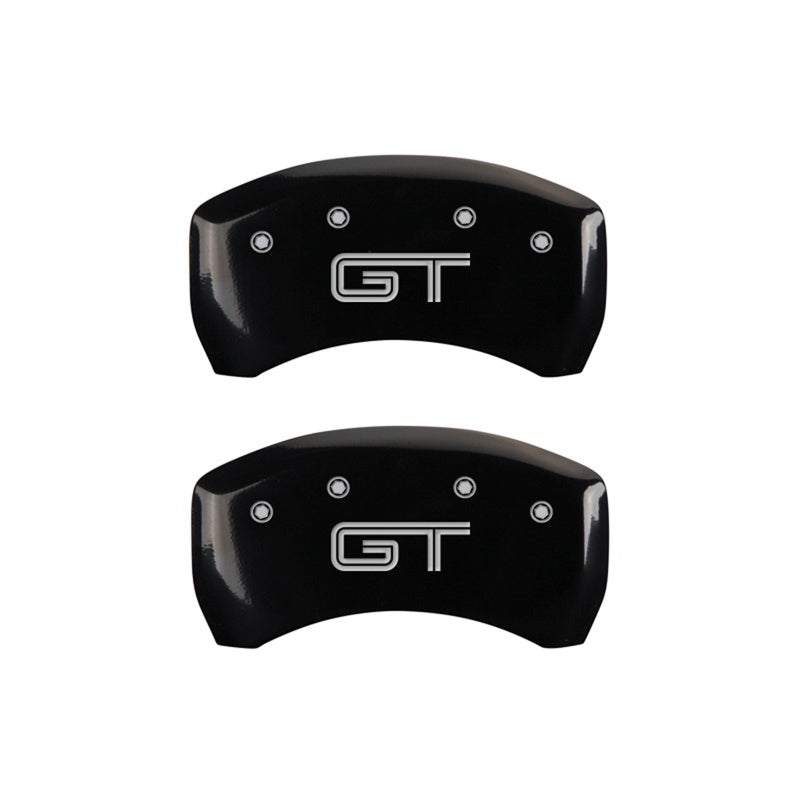 Load image into Gallery viewer, MGP Rear set 2 Caliper Covers Engraved Rear S197/GT Black finish silver ch
