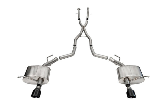 Corsa 2011-2025 Dodge Durango Xtreme 2.5in Cat-Back Dual Rear Exit w/ Single 4.5in Black PVD Tips