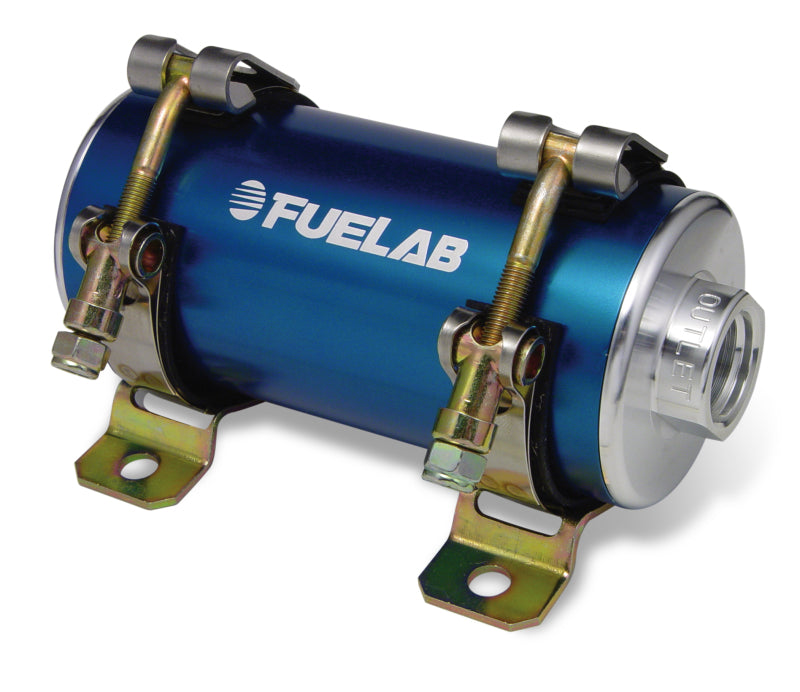 Load image into Gallery viewer, Fuelab Prodigy High Flow Carb In-Line Fuel Pump w/External Bypass - 1800 HP - Blue
