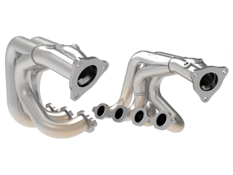 Load image into Gallery viewer, aFe Twisted 304SS Header 2020 Chevy Corvette (C8) 6.2L V8 - Brushed
