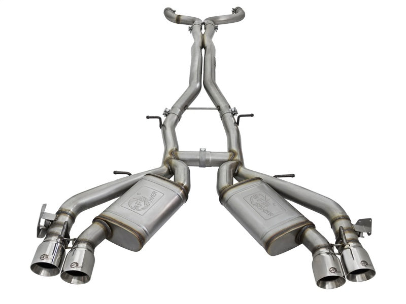 Load image into Gallery viewer, aFe MACHForce XP 3in 304 Stainless Steel Cat-Back Exhaust 16-17 Chevy Camaro SS V8-6.2L
