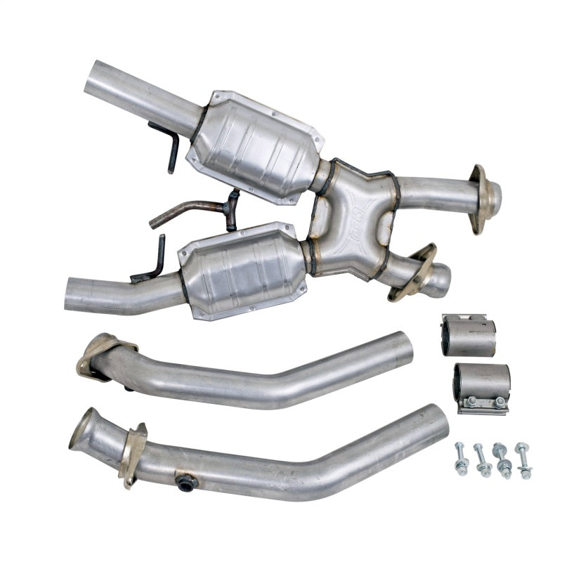 Load image into Gallery viewer, BBK 86-93 Mustang 5.0 High Flow X Pipe With Catalytic Converters - 2-1/2
