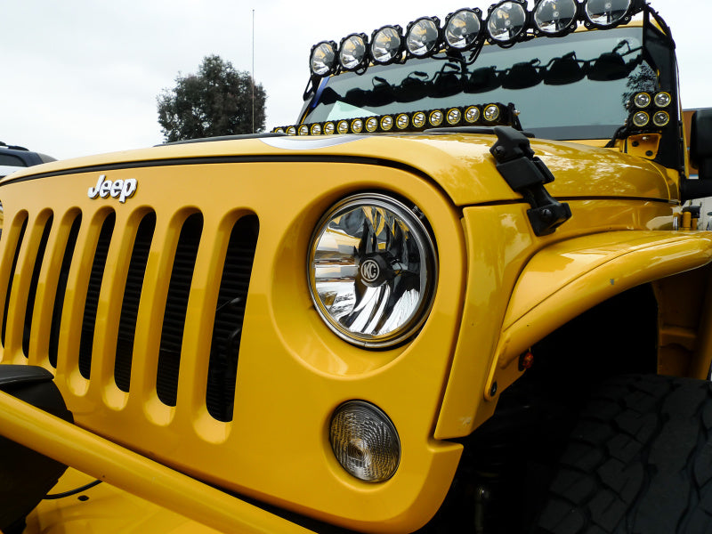 Load image into Gallery viewer, KC HiLiTES 07-18 Jeep JK (Not for Rubicon/Sahara) 7in. Gravity LED DOT Headlight (Pair Pack System)
