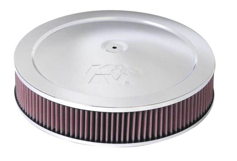 Load image into Gallery viewer, K&amp;N 14in Red Custom Air Cleaner Assembly - 5.125in ID x 14in OD x 2.75in H x 1.25in Drop Base
