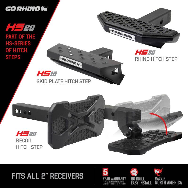 Load image into Gallery viewer, Go Rhino HS-20 Hitch Bumper Step
