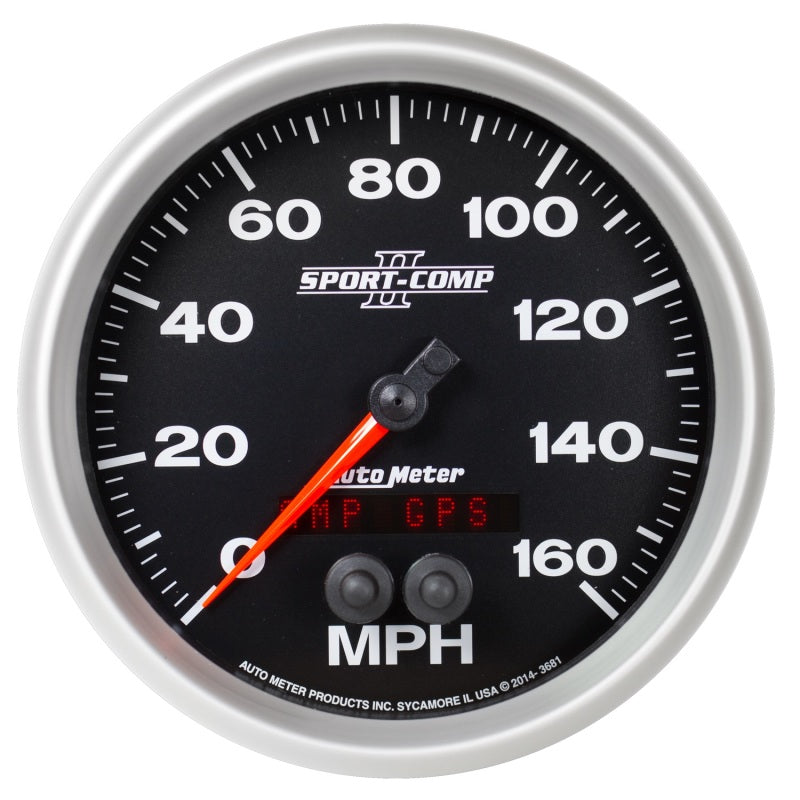 Load image into Gallery viewer, Autometer Sport-Comp II 5in 0-140MPH In-Dash Electronic GPS Programmable Speedometer
