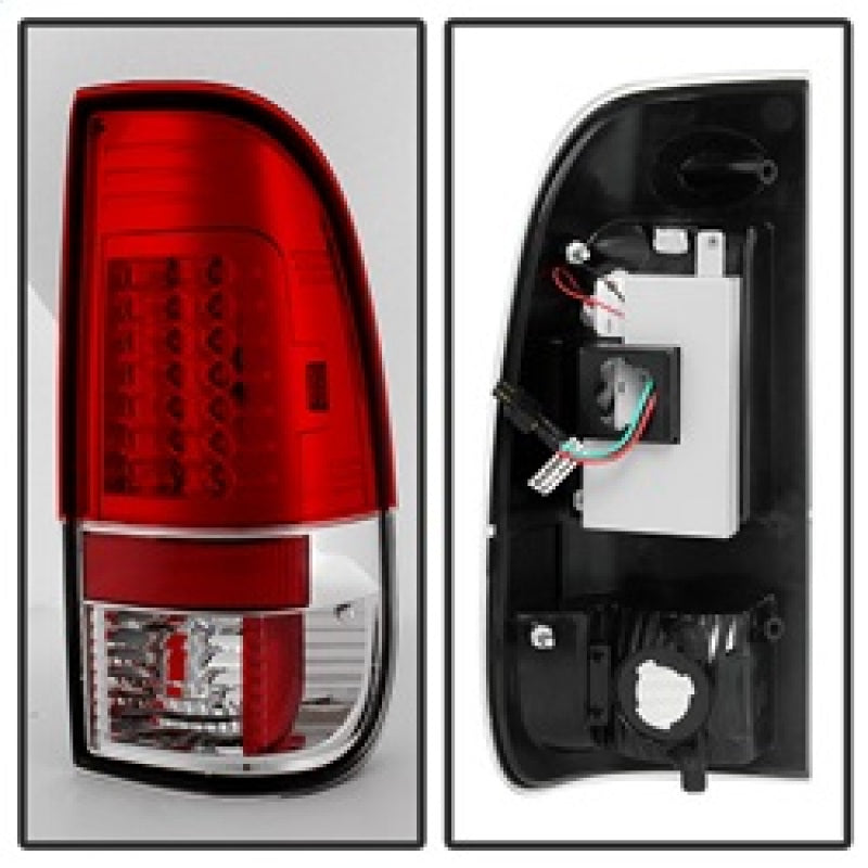 Load image into Gallery viewer, Spyder Ford F150 Styleside 97-03/F250 Version 2 LED Tail Lights Red Clear ALT-YD-FF15097-LED-G2-RC
