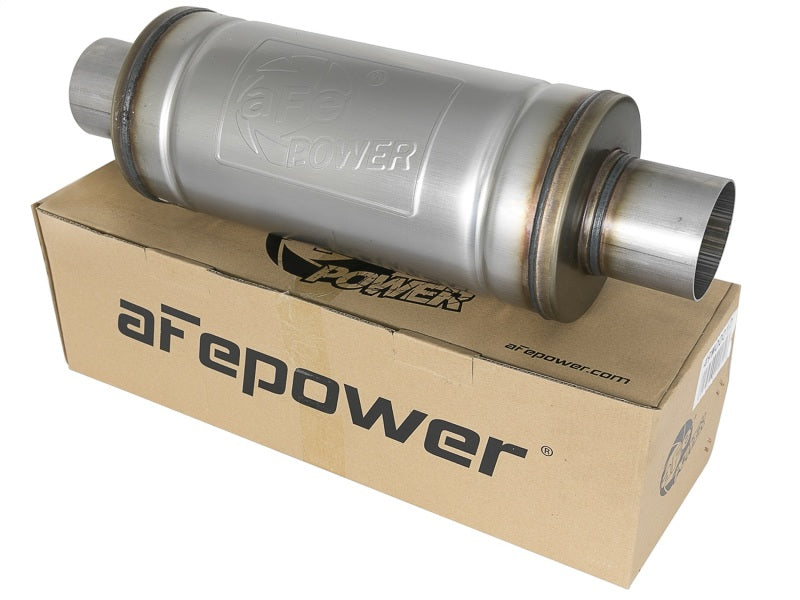 Load image into Gallery viewer, aFe MACH Force-Xp 409 SS Muffler 3in Center/Center 14in L x 6in Dia - Round Body

