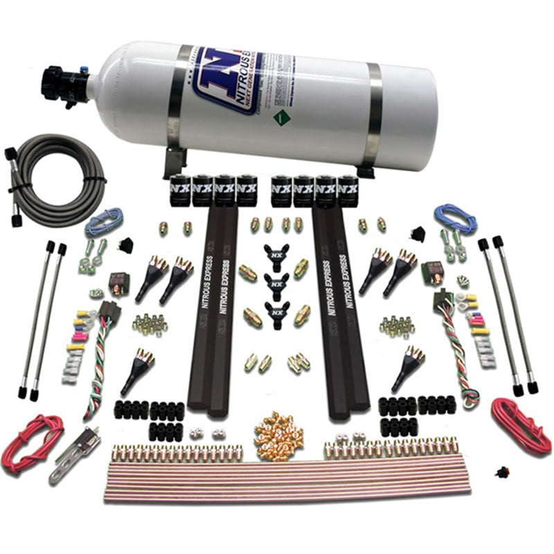 Load image into Gallery viewer, Nitrous Express 6 Cyl SX2 Dual Stage Nozzle Nitrous Kit w/15lb Bottle
