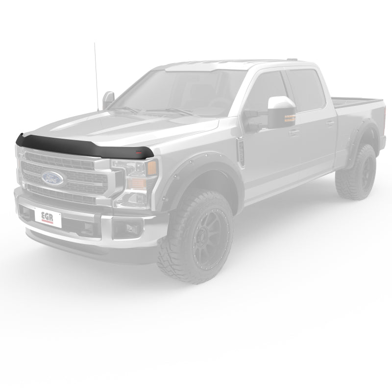 Load image into Gallery viewer, EGR 17+ Ford F-250/F-350 Superguard Hood Shield - Smoke Finish
