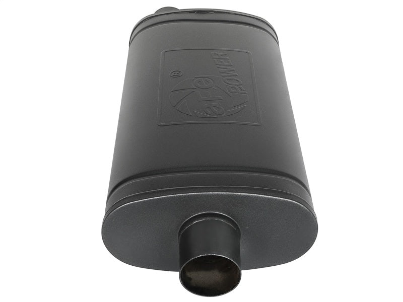 Load image into Gallery viewer, aFe MACH Force-Xp 409 SS Muffler w/ Black Finish 3in Center/Offset 22in L x 11in x 5in - Oval Body
