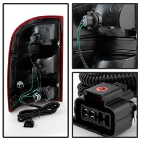 xTune GMC Sierra 2007-2013 OEM Style Tail Light Red Smoked ALT-JH-GS07-OE-RSM