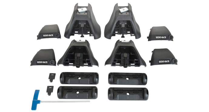 Rhino-Rack 15-19 Chevrolet Silverado HD 4 Door Pick Up Heavy Duty 2500 2 Bar Roof Rack - Black