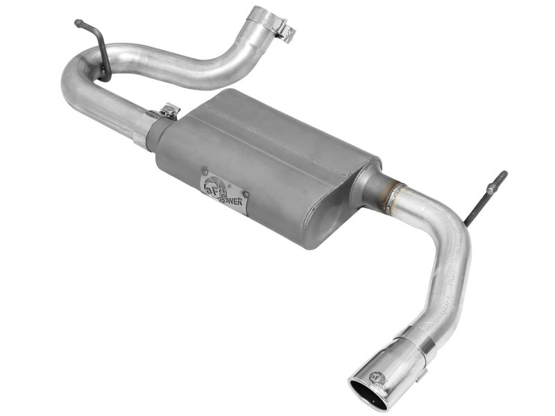 Load image into Gallery viewer, aFe Scorpion 2-1/2in Alum Steel Axle-Back Exhaust w/Polished Tip 07-18 Jeep Wrangler JK V6-3.6/3.8L
