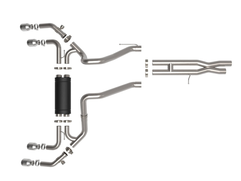 Load image into Gallery viewer, aFe Vulcan Series 2.5in 304SS Cat-Back Exhaust 2021+ Jeep Wrangler 392 6.4L w/ Polished Tips
