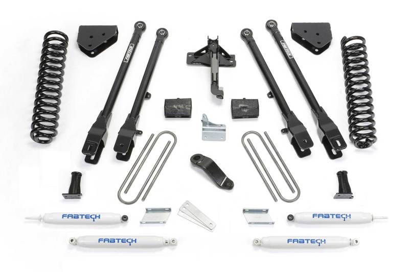 Load image into Gallery viewer, Fabtech 11-13 Ford F450/550 4WD 10 Lug 6in 4Link Sys w/Coils &amp; Perf Shks
