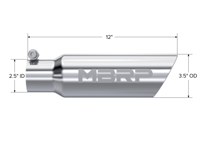 Load image into Gallery viewer, MBRP Universal Tip 3in O.D. Dual Wall Angled 2 inlet 12 length
