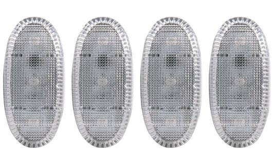 ANZO 2011-2016 Ford F-350 LED Fender Light Kit Clear 2pc Amber / 2pc Red