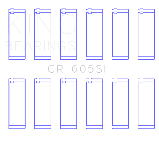 King Engine Bearings GM 2.8L/3.4L V6 (Size 0.5) Connecting Rod Bearings Set of 6