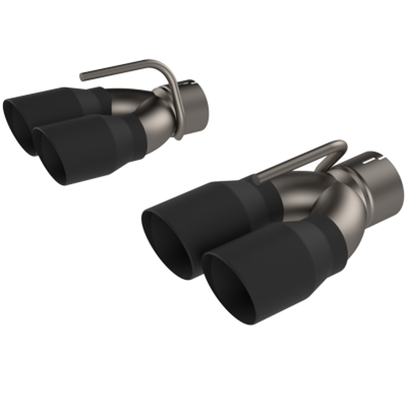 Load image into Gallery viewer, 2015-2023 Dodge Challenger 5.7L QTP Black Quad Tip Adapter
