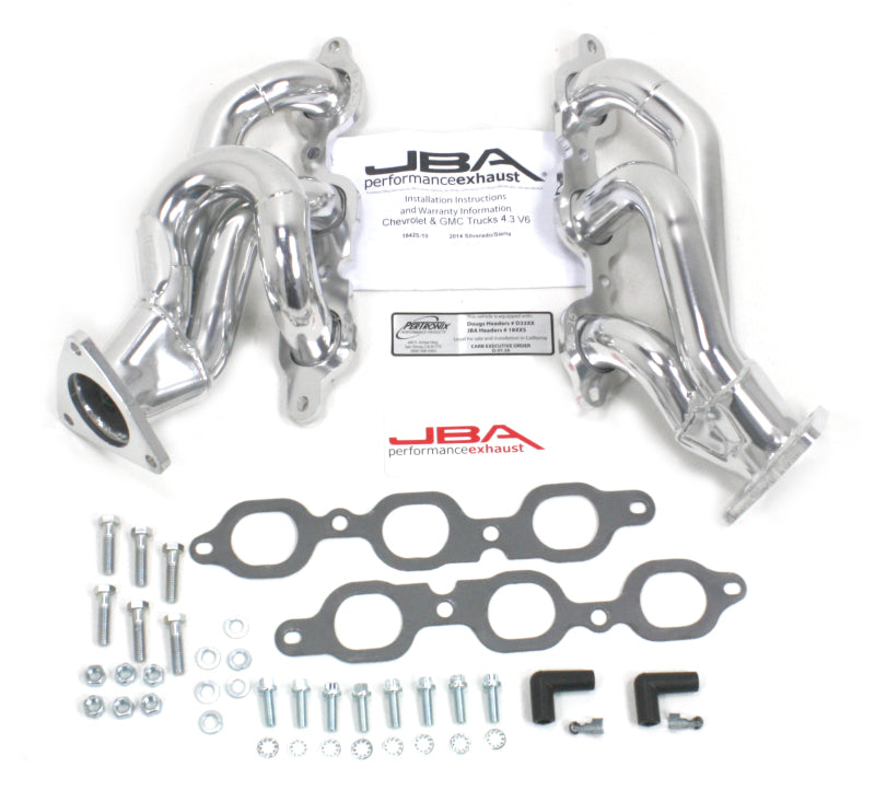 Load image into Gallery viewer, JBA 14-20 GM Truck 4.3L V6 1-5/8in Primary Silver Ctd Cat4Ward Header
