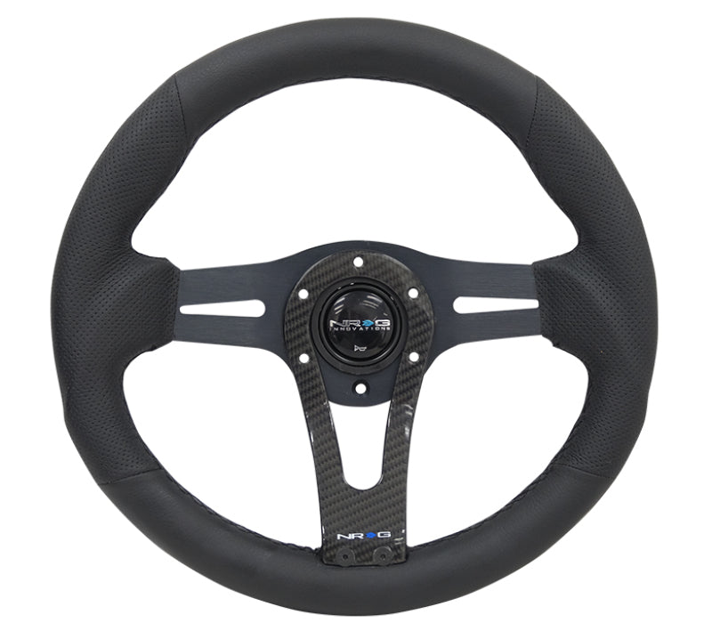 Load image into Gallery viewer, NRG Reinforced Steering Wheel (320mm) w/Carbon Center Spoke
