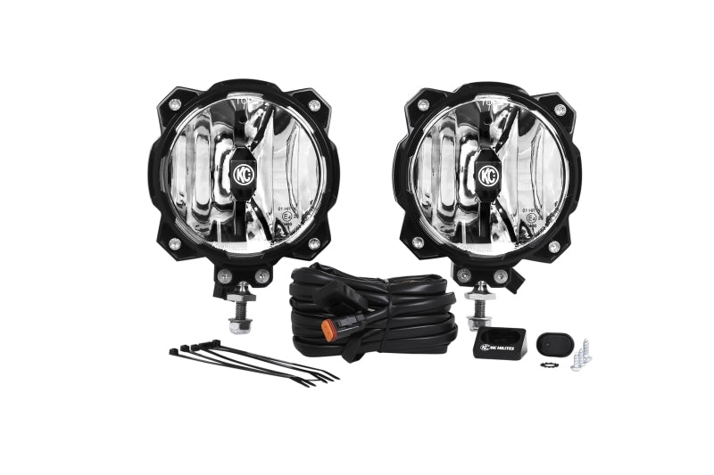 Load image into Gallery viewer, KC HiLiTES 6in. Pro6 Gravity LED Light 20w Single Mount SAE/ECE Driving Beam (Pair Pack System)
