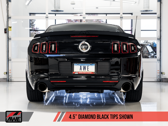 AWE Tuning S197 Mustang GT Axle-Back Exhaust - Touring Edition (Diamond Black Tips)