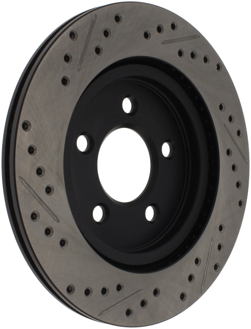 Load image into Gallery viewer, StopTech 05-10 Ford Mustang Slotted &amp; Drilled Left Rear Rotor
